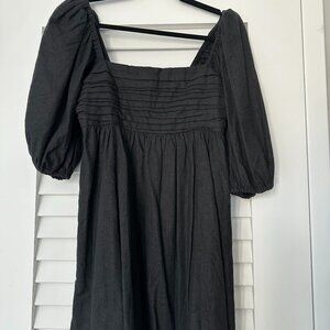 NWOT Abercrombie Emerson Linen-Blend Puff Sleeve Mini Dress, Size Small